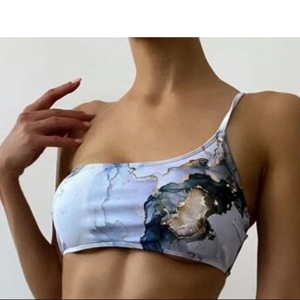 Shein water color bikini top